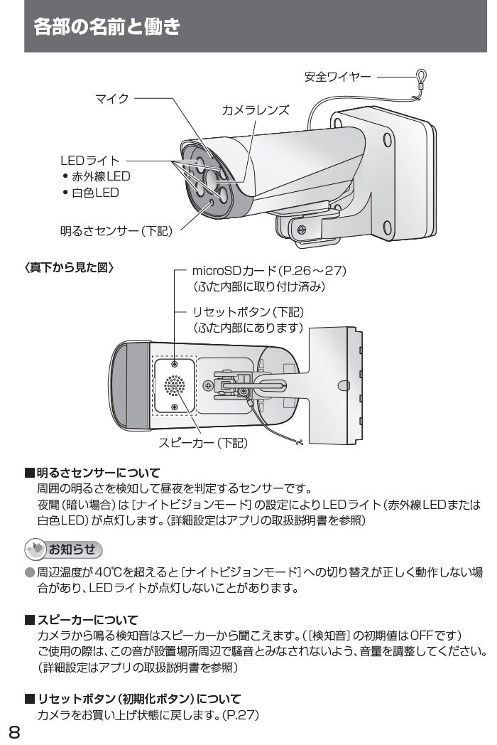0280 Panasonic VL-CA10X パナソニック 屋外レコーディングカメラ おうちレコーダー 防犯カメラ 電源直結式 防犯対策 監視カメラ 高画質 300万画素 かんたん録画再生